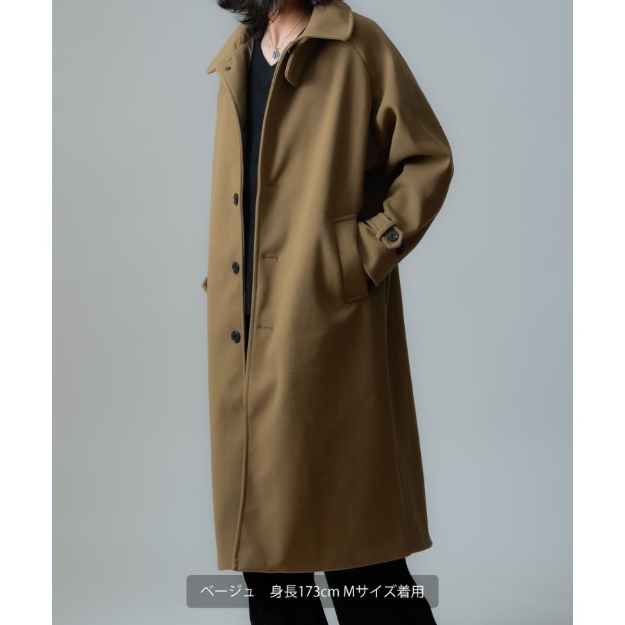 コート メンズ ウールライク ステンカラーコート ロングコート 大きめ モード きれいめ クラシカル カジュアル シンプル オーセンティック 古着MIX 韓国 | improves | 10