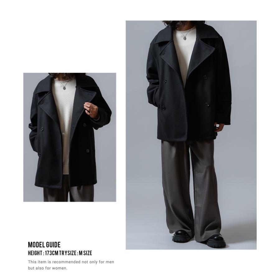 コート メンズ ウールライク ショートコート 大きめ モード きれいめ クラシカル カジュアル シンプル オーセンティック 古着MIX 韓国ファッション | improves | 13