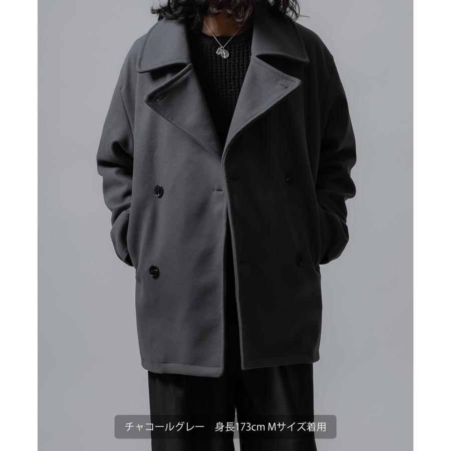 コート メンズ ウールライク ショートコート 大きめ モード きれいめ クラシカル カジュアル シンプル オーセンティック 古着MIX 韓国ファッション | improves | 14
