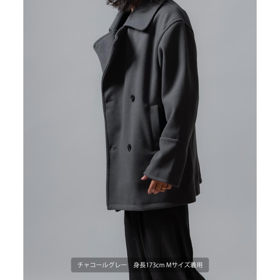 コート メンズ ウールライク ショートコート 大きめ モード きれいめ クラシカル カジュアル シンプル オーセンティック 古着MIX 韓国ファッション | improves | 15