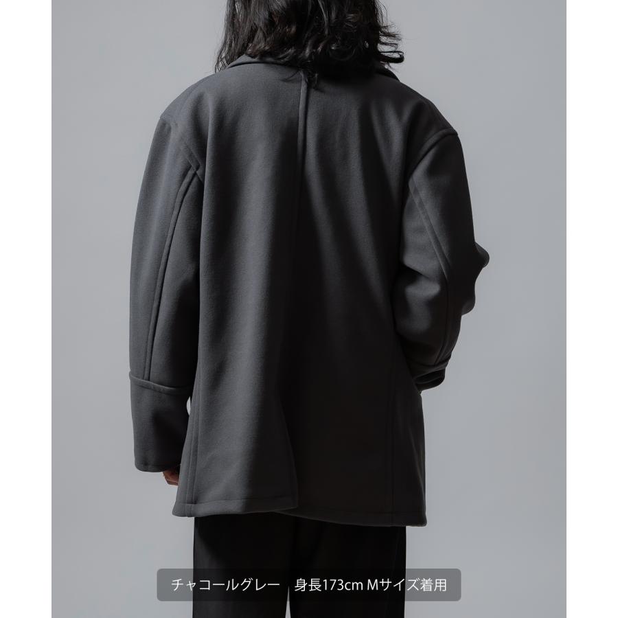 コート メンズ ウールライク ショートコート 大きめ モード きれいめ クラシカル カジュアル シンプル オーセンティック 古着MIX 韓国ファッション | improves | 16