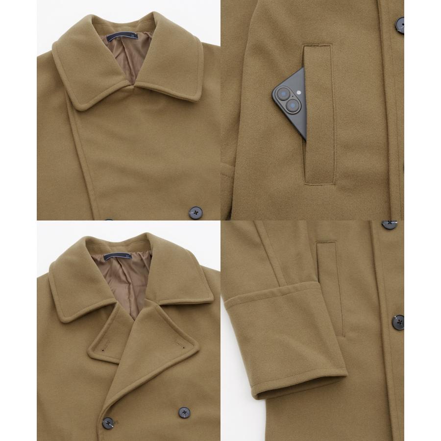 コート メンズ ウールライク ショートコート 大きめ モード きれいめ クラシカル カジュアル シンプル オーセンティック 古着MIX 韓国ファッション | improves | 20