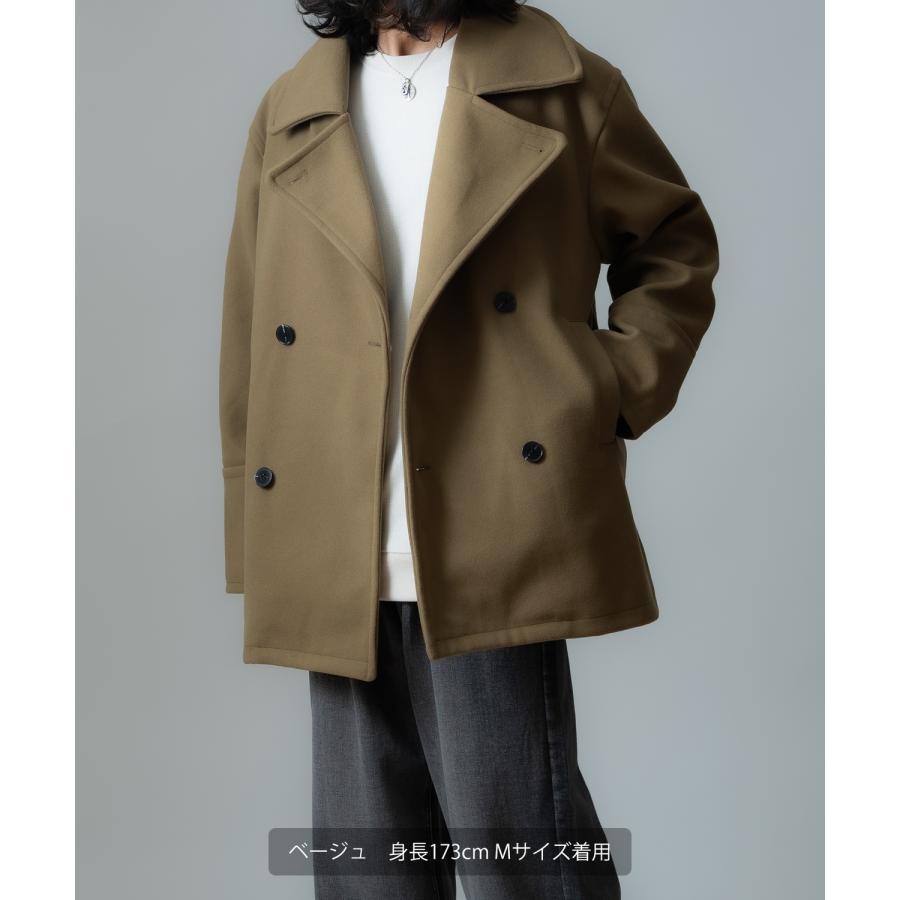 コート メンズ ウールライク ショートコート 大きめ モード きれいめ クラシカル カジュアル シンプル オーセンティック 古着MIX 韓国ファッション | improves | 04