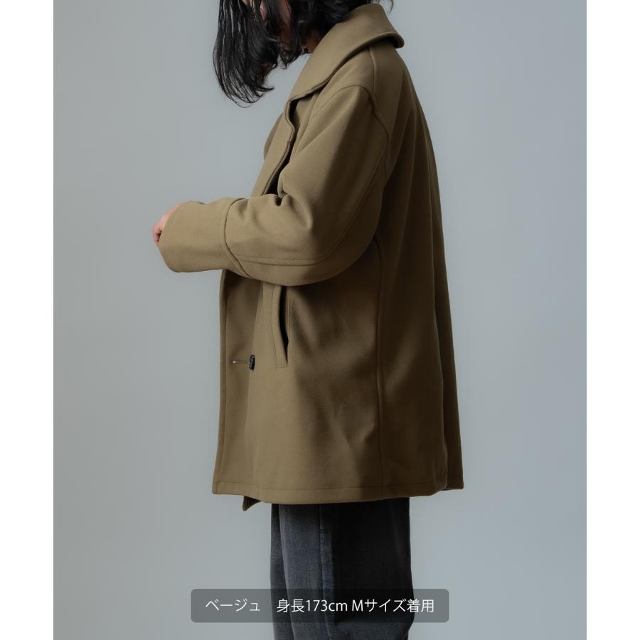 コート メンズ ウールライク ショートコート 大きめ モード きれいめ クラシカル カジュアル シンプル オーセンティック 古着MIX 韓国ファッション | improves | 05