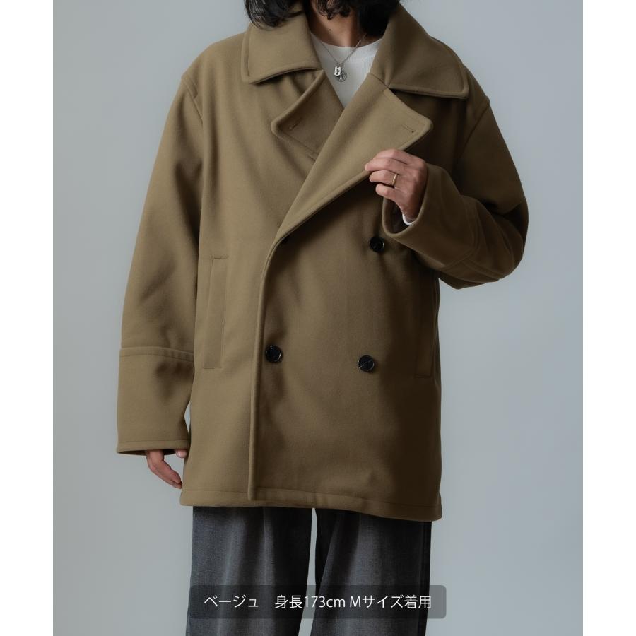 コート メンズ ウールライク ショートコート 大きめ モード きれいめ クラシカル カジュアル シンプル オーセンティック 古着MIX 韓国ファッション | improves | 07