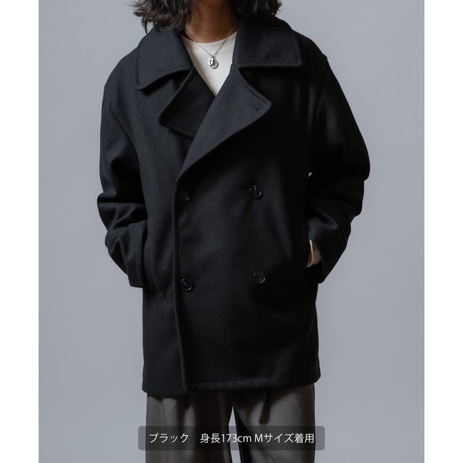 コート メンズ ウールライク ショートコート 大きめ モード きれいめ クラシカル カジュアル シンプル オーセンティック 古着MIX 韓国ファッション | improves | 09