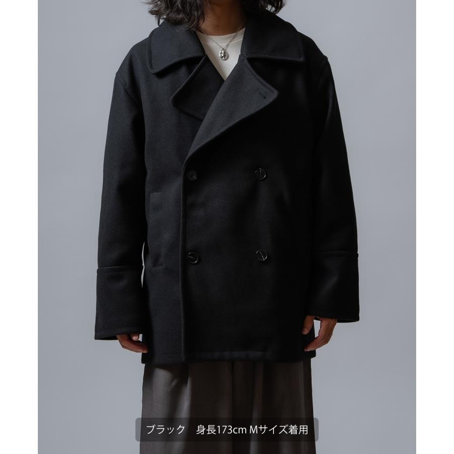 コート メンズ ウールライク ショートコート 大きめ モード きれいめ クラシカル カジュアル シンプル オーセンティック 古着MIX 韓国ファッション | improves | 10