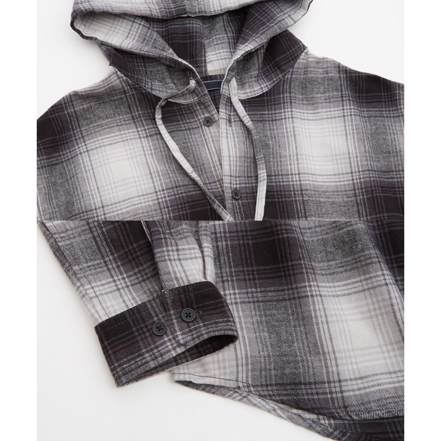 シャツ メンズ チェック柄 シャツパーカー フード付きシャツ フーディー 大きめ アメカジ カジュアル スケーター ストリート Y2K 90s 古着MIX 韓国ファッション | improves | 18