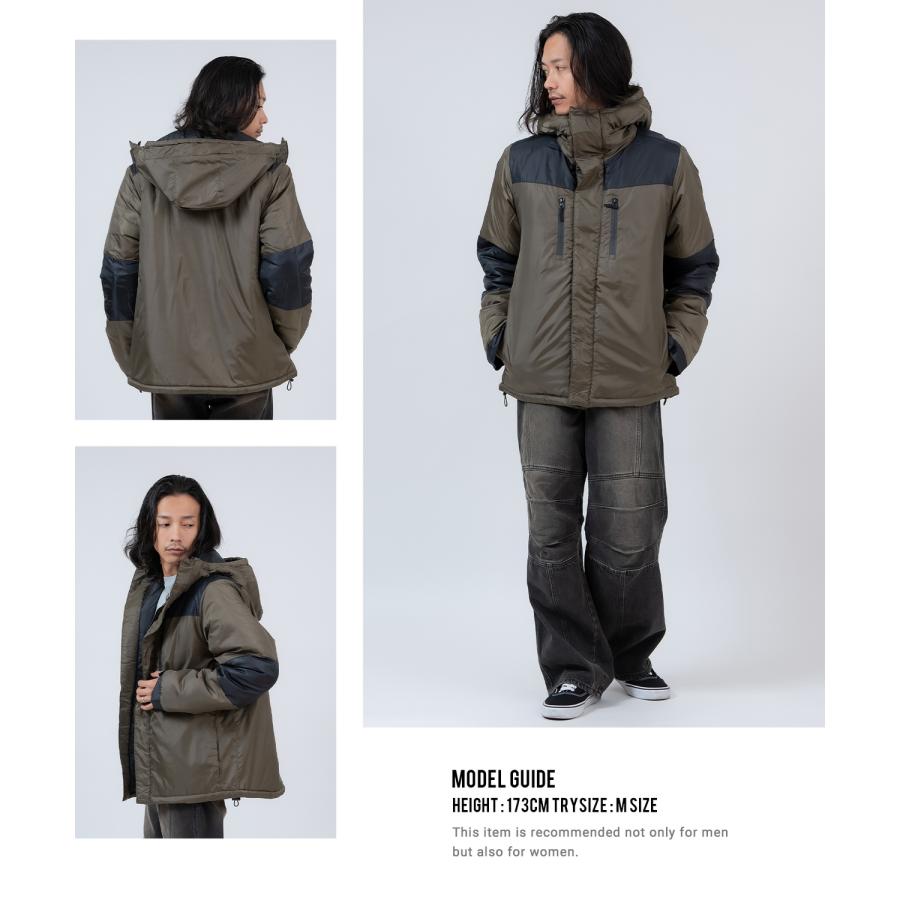 ダウンジャケット メンズ 中綿 ナイロン マウンテンパーカー フーディー ジャンパー アウター 防寒 オーバーサイズ アウトドア ストリート アメカジ | improves | 17