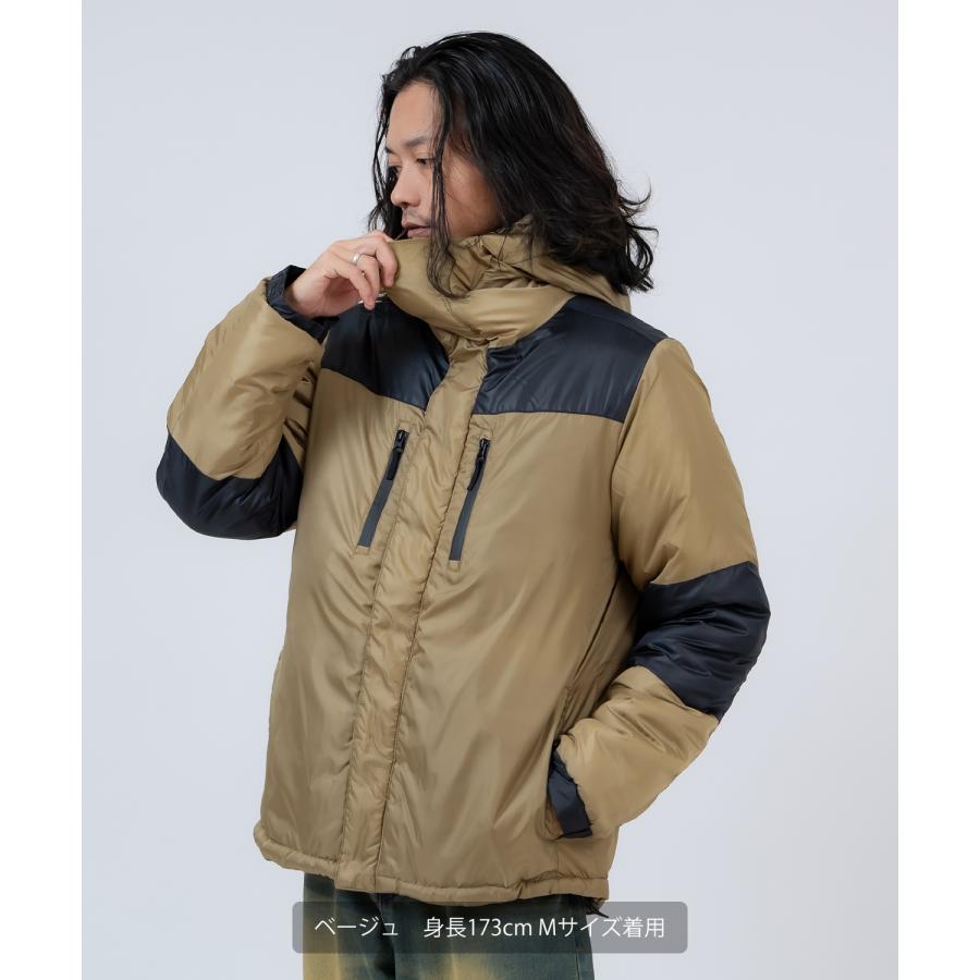 ダウンジャケット メンズ 中綿 ナイロン マウンテンパーカー フーディー ジャンパー アウター 防寒 オーバーサイズ アウトドア ストリート アメカジ | improves | 19