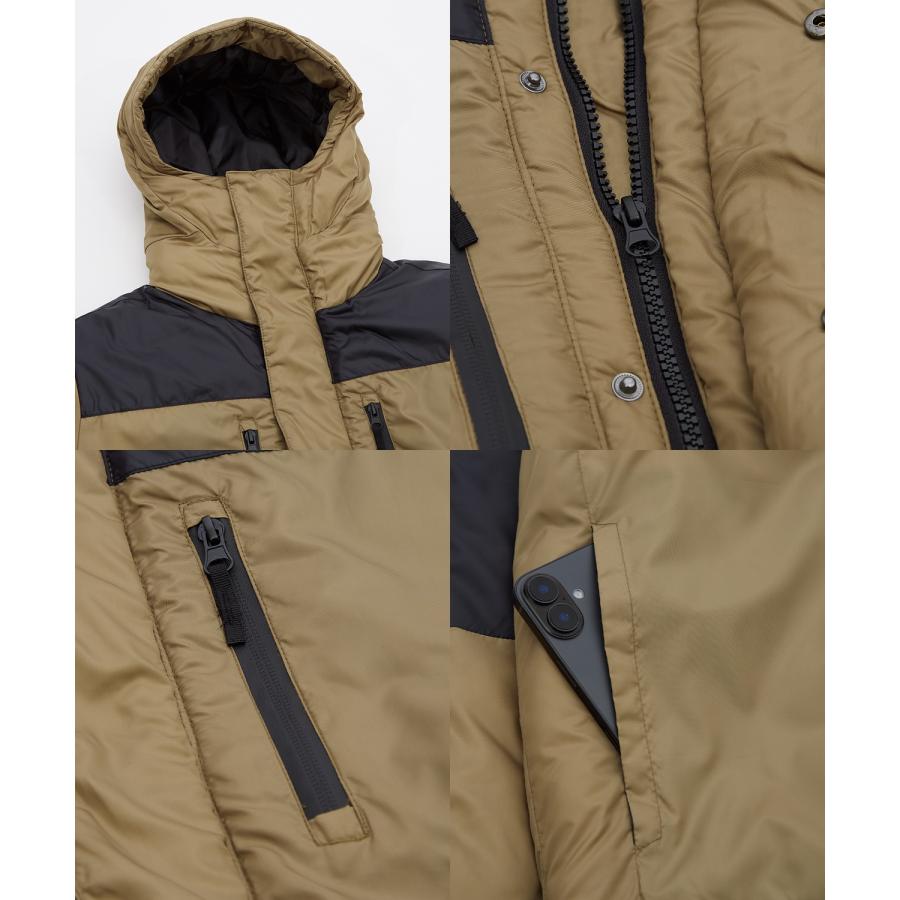 ダウンジャケット メンズ 中綿 ナイロン マウンテンパーカー フーディー ジャンパー アウター 防寒 オーバーサイズ アウトドア ストリート アメカジ | improves | 22