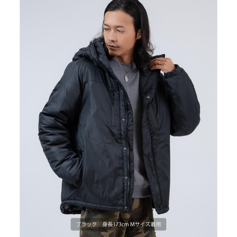 ダウンジャケット メンズ 中綿 ナイロン マウンテンパーカー フーディー ジャンパー アウター 防寒 オーバーサイズ アウトドア ストリート アメカジ | improves | 05