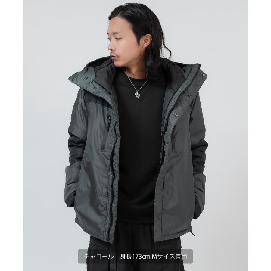 ダウンジャケット メンズ 中綿 ナイロン マウンテンパーカー フーディー ジャンパー アウター 防寒 オーバーサイズ アウトドア ストリート アメカジ | improves | 12