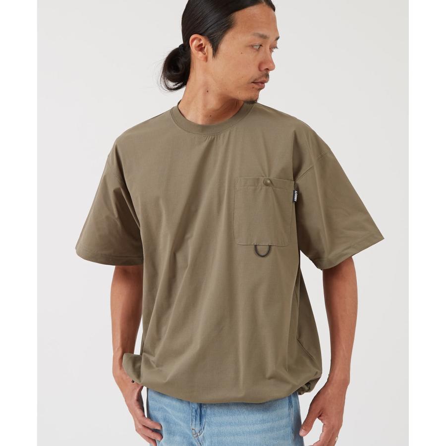 半袖Tシャツ メンズ GERRY ジェリー 裾ドローコード ドットエアー カットソー アウトドア ストリート アメカジ 古着MIX ブラック カーキ | GERRY