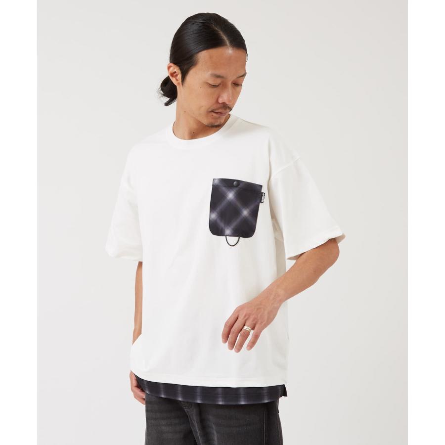 半袖Tシャツ メンズ GERRY ジェリー 裾ドローコード ドットエアー レイヤード カットソー アウトドア ストリート アメカジ 古着MIX ブラック ホワイト | GERRY | 03