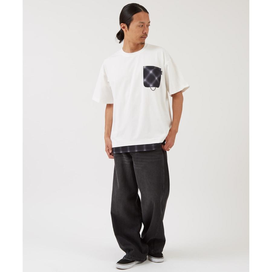 半袖Tシャツ メンズ GERRY ジェリー 裾ドローコード ドットエアー レイヤード カットソー アウトドア ストリート アメカジ 古着MIX ブラック ホワイト | GERRY | 05