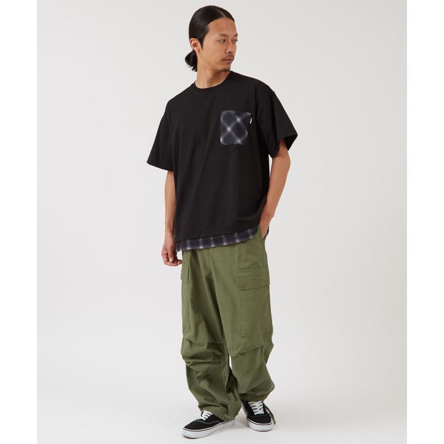 半袖Tシャツ メンズ GERRY ジェリー 裾ドローコード ドットエアー レイヤード カットソー アウトドア ストリート アメカジ 古着MIX ブラック ホワイト | GERRY | 09