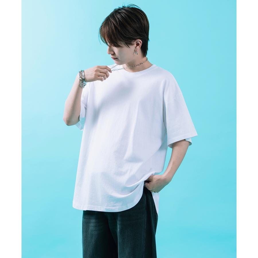 半袖Tシャツ メンズ レディース オーバーサイズ SHISKY イレギュラーヘム ロング丈 カットソー ビッグシルエット ストリート 韓国ファッション | improves | 04