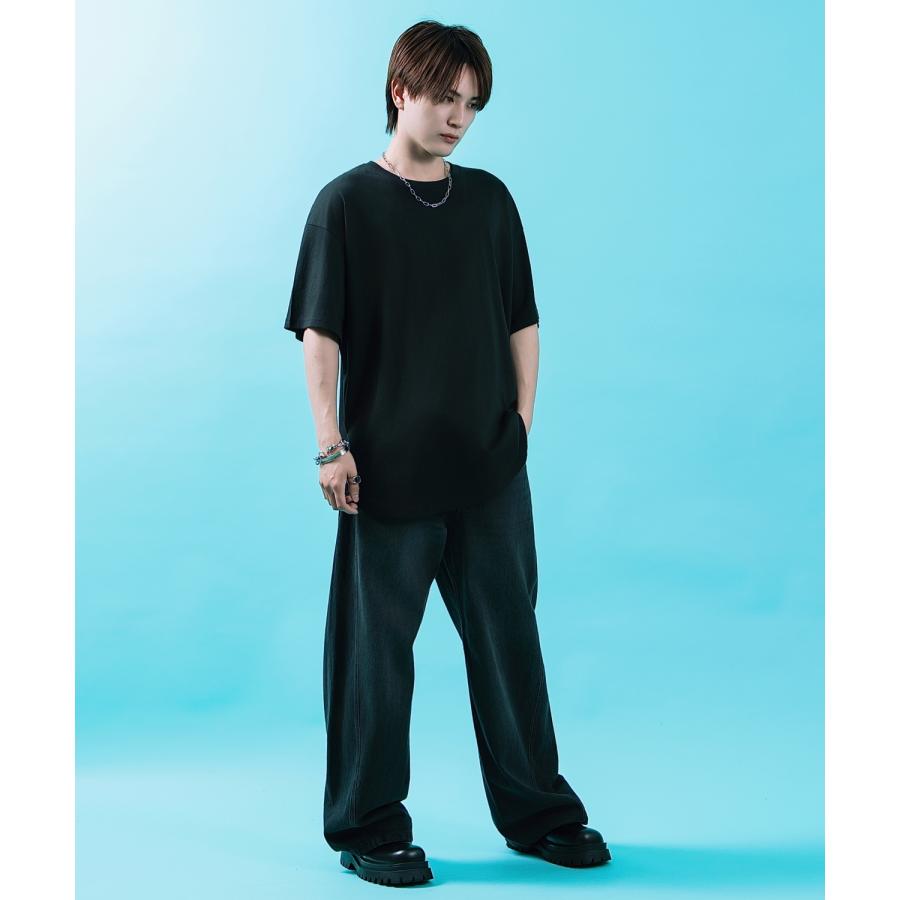 半袖Tシャツ メンズ レディース オーバーサイズ SHISKY イレギュラーヘム ロング丈 カットソー ビッグシルエット ストリート 韓国ファッション | improves | 10