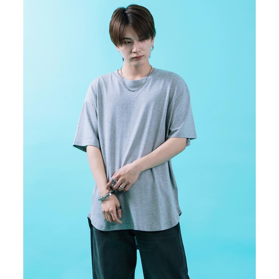 半袖Tシャツ メンズ レディース オーバーサイズ SHISKY イレギュラーヘム ロング丈 カットソー ビッグシルエット ストリート 韓国ファッション | improves | 12