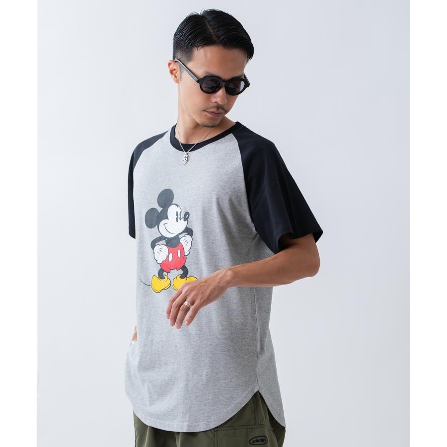 カットソー メンズ ミッキーマウス キャラT キャラクター 半袖 Tシャツ トップス ラグラン 綿100％ カジュアル アメカジ ストリート スケーター 古着MIX | improves