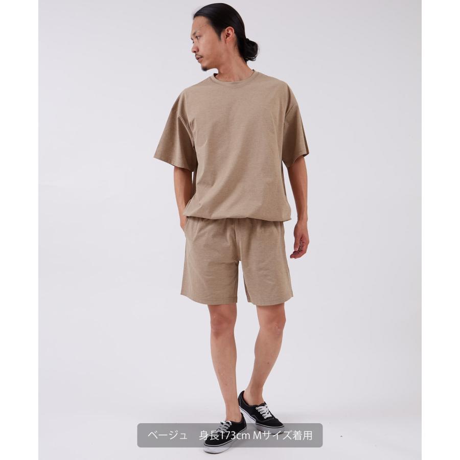 セットアップ 半袖Tシャツ ハーフパンツ メンズ SHISKY 上下 2点組 ドライ 速乾 無地 ビッグシルエット ワイド ストリート カジュアル 夏 | improves | 17