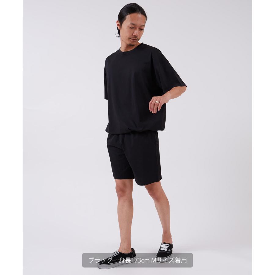 セットアップ 半袖Tシャツ ハーフパンツ メンズ SHISKY 上下 2点組 ドライ 速乾 無地 ビッグシルエット ワイド ストリート カジュアル 夏 | improves | 08
