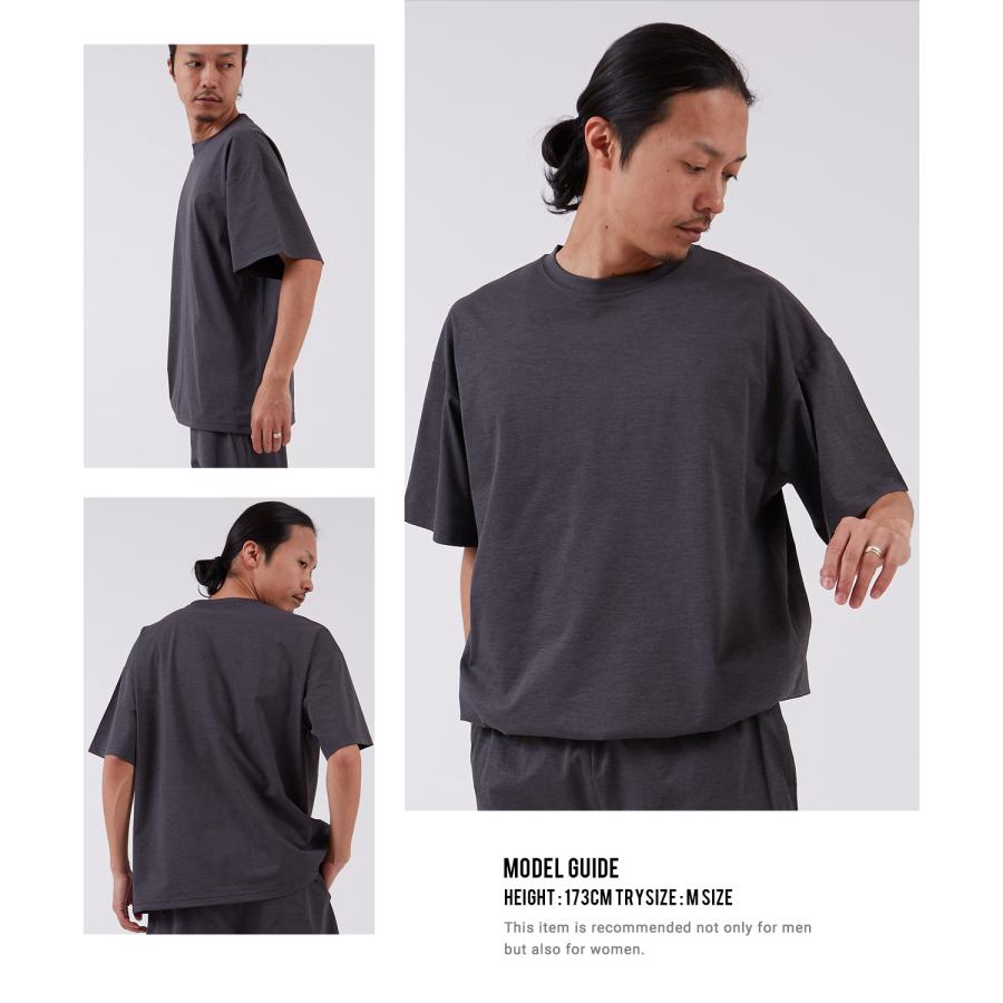 セットアップ 半袖Tシャツ ハーフパンツ メンズ SHISKY 上下 2点組 ドライ 速乾 無地 ビッグシルエット ワイド ストリート カジュアル 夏 | improves | 09