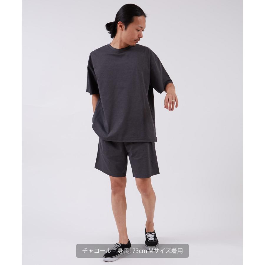 セットアップ 半袖Tシャツ ハーフパンツ メンズ SHISKY 上下 2点組 ドライ 速乾 無地 ビッグシルエット ワイド ストリート カジュアル 夏 | improves | 11