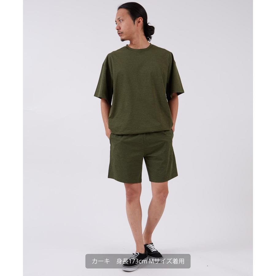 セットアップ 半袖Tシャツ ハーフパンツ メンズ SHISKY 上下 2点組 ドライ 速乾 無地 ビッグシルエット ワイド ストリート カジュアル 夏 | improves | 14