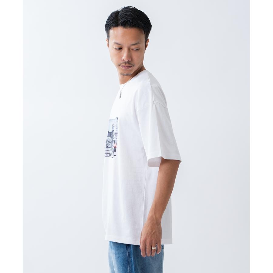 半袖Tシャツ メンズ オリジナルプリント 半袖Tシャツ ボスアートウォール アート グラフィック カットソー カジュアル アメカジ ストリート スケーター ホワイト | improves | 04