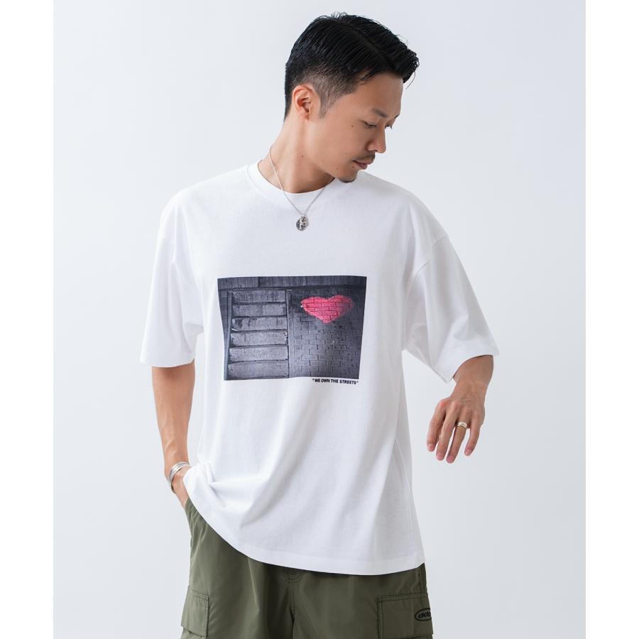 半袖Tシャツ メンズ レディース　オリジナルプリント　ハート アート フォト　半袖Tシャツ カットソー カジュアル アメカジ ストリート　韓国ファッション | improves | 03