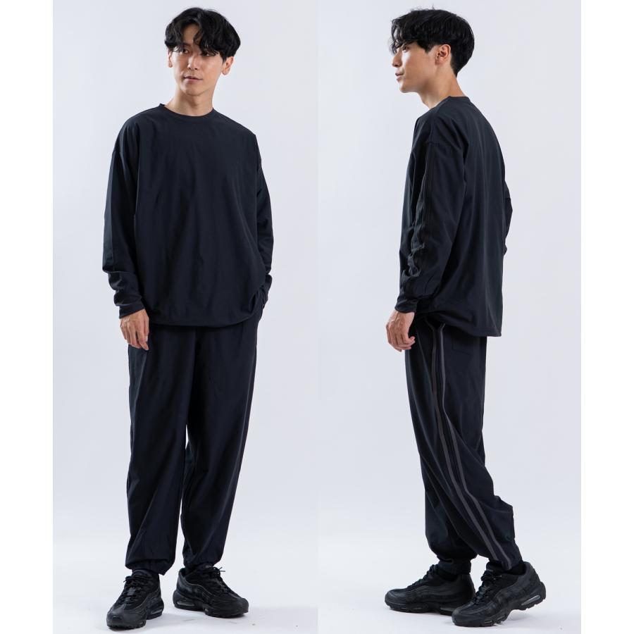 ワイドパンツ メンズ タックパンツ トラックパンツ バルーンパンツ サイドライン イージーパンツ ルーズ ストリート ユニセックス | improves | 22