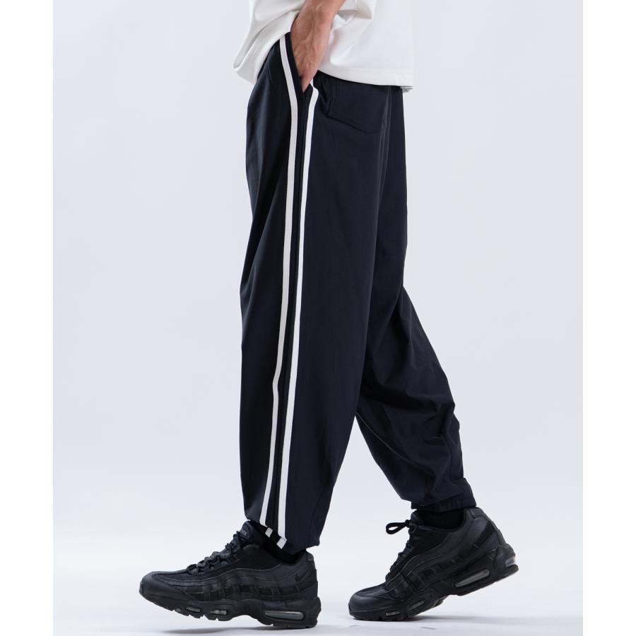 ワイドパンツ メンズ タックパンツ トラックパンツ バルーンパンツ サイドライン イージーパンツ ルーズ ストリート ユニセックス | improves | 13
