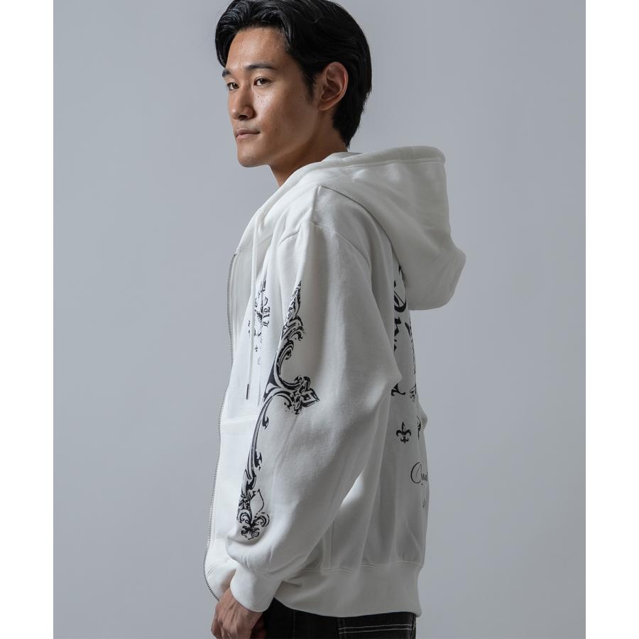 パーカー メンズ 刺しゅう ロゴ ヴィンテージ加工 ショート丈 裏起毛 スウェット ジップエンジェル クロス アメカジ ストリート 90s ストリート 韓国 | improves | 07