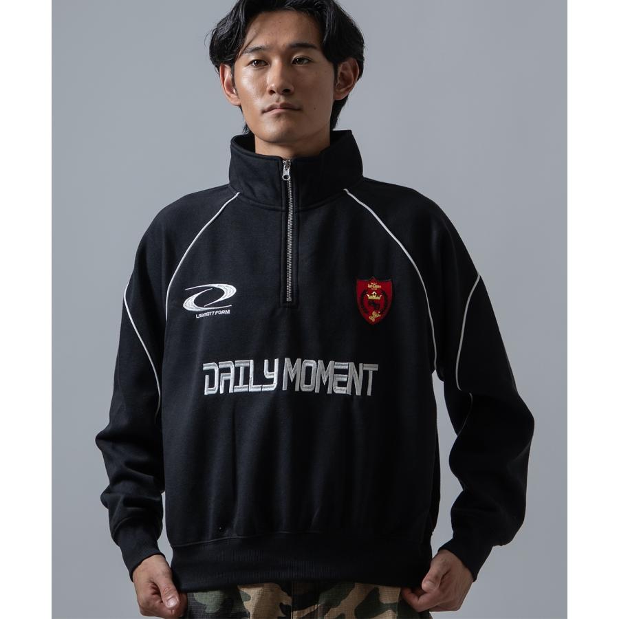 トレーナー メンズ ゲーム 刺しゅう ハーフジップ 裏起毛 スウェット エンブレム アメカジ カジュアル Y2K ストリート 90s ストリート 韓国 | improves