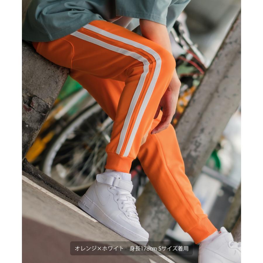 ジャージ ラインパンツ メンズ  ダンス スキニー スリム サイドライン ジョガーパンツ ブラック 黒 | improves | 13