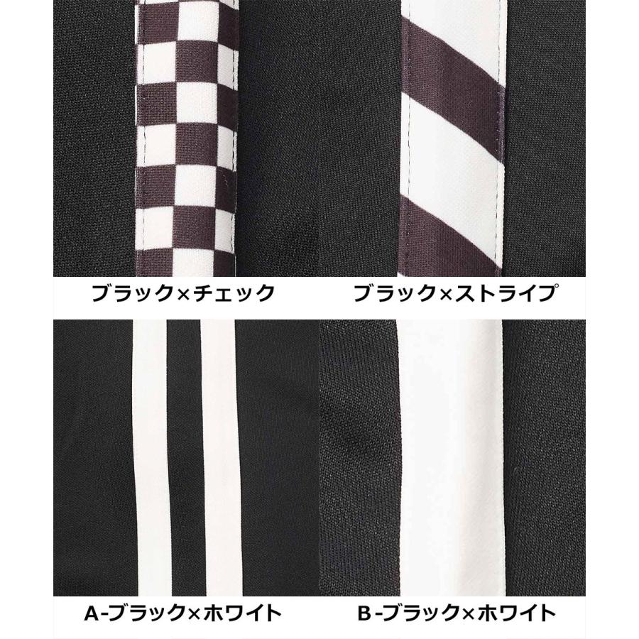 パーカー メンズ ジャージ ライン ジップアップパーカー ジップパーカー 袖ライン ブラック 黒 チェック ストライプ ストリート | improves | 18