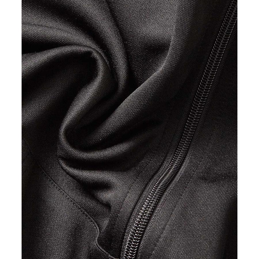 パーカー メンズ ジャージ ライン ジップアップパーカー ジップパーカー 袖ライン ブラック 黒 チェック ストライプ ストリート | improves | 19