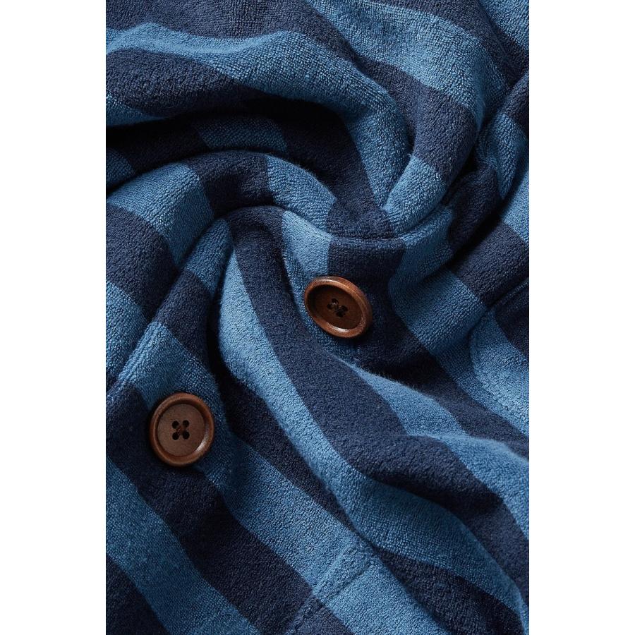 テーラードジャケット メンズ インディゴ パイル ボーダー アウター ジャケット ブレザー ブルゾン ジャンパー ブルー | improves | 08