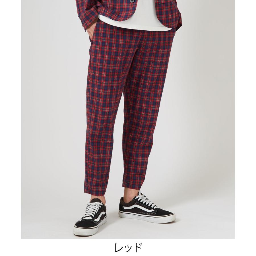 improves チェック パンツ メンズ 赤 チェックパンツ チェック柄