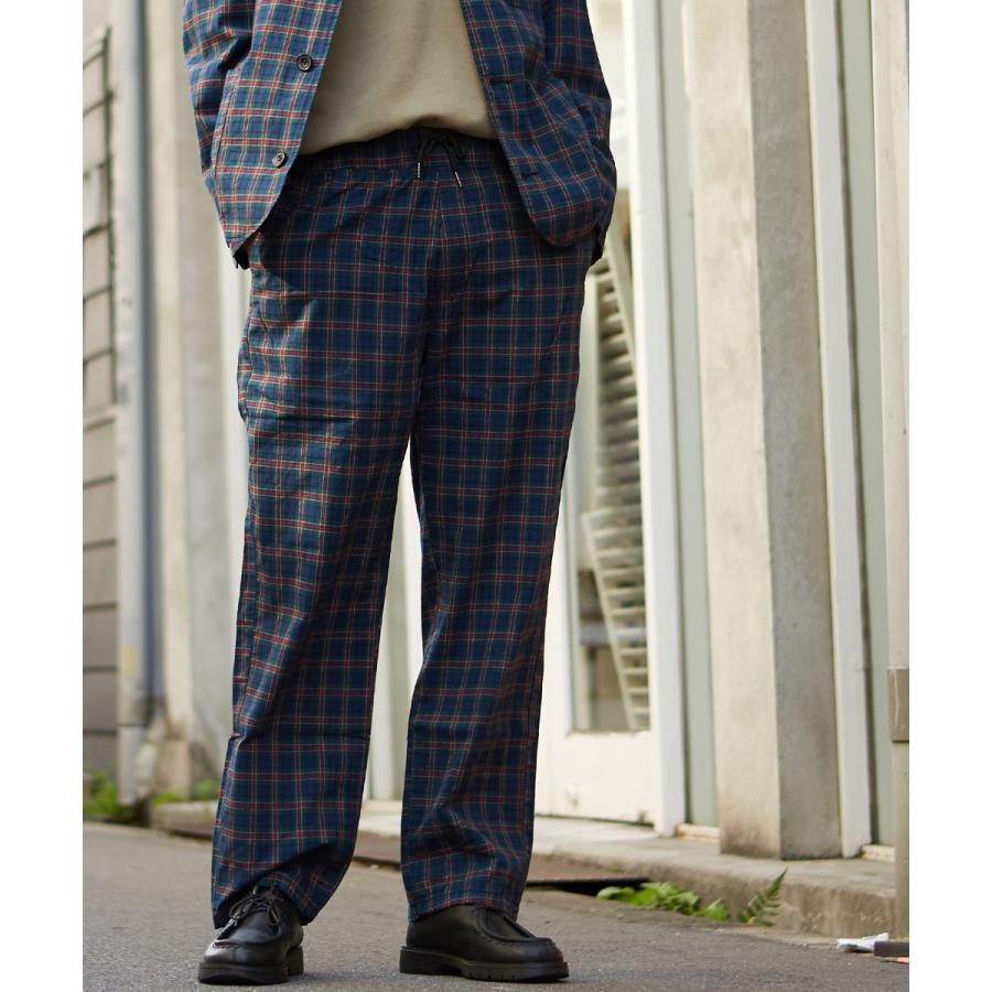 improves（インプローブス） ワイド チェック パンツ メンズ 赤 ワイド