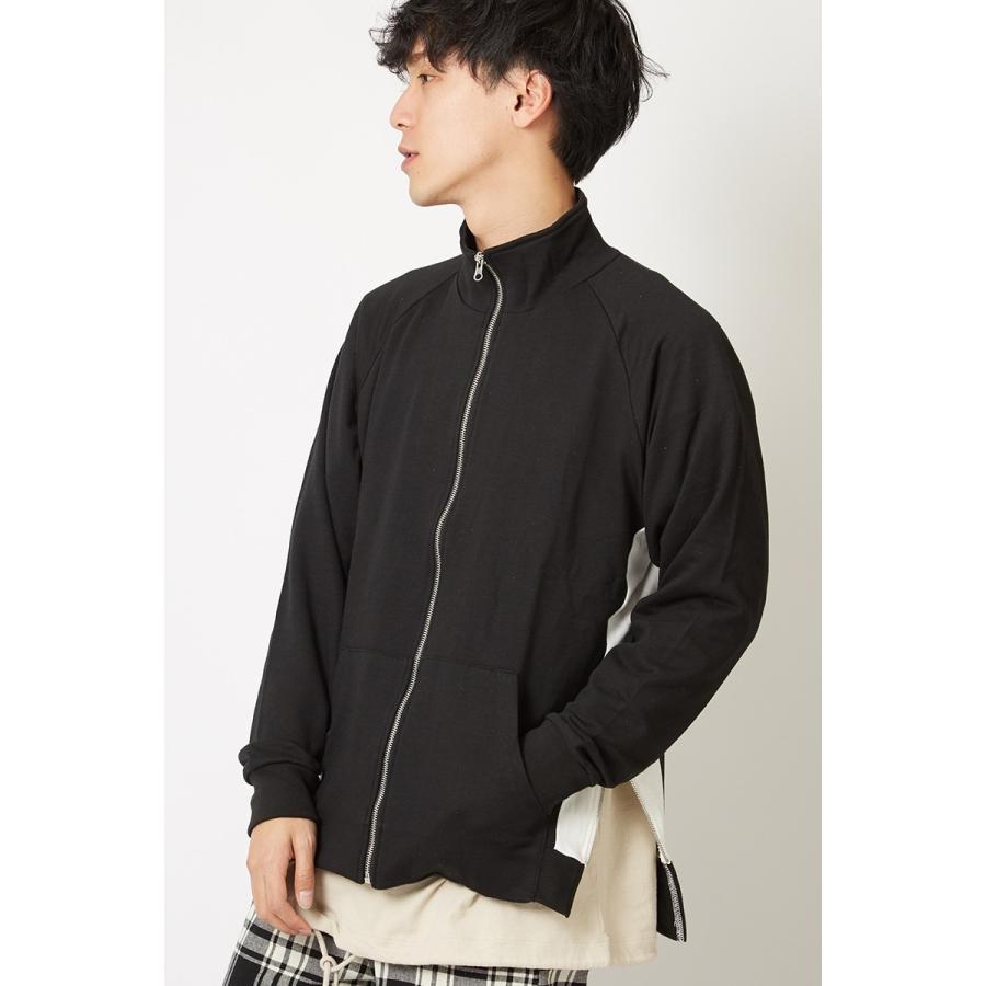スウェット ジャージ ジャケット メンズ トラックジャケット 春 アウター スエット サイドライン セットアップ可能 | improves | 02