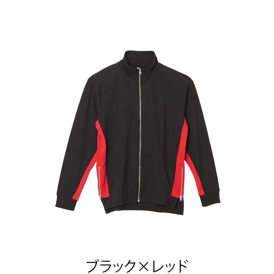 スウェット ジャージ ジャケット メンズ トラックジャケット 春 アウター スエット サイドライン セットアップ可能 | improves | 04