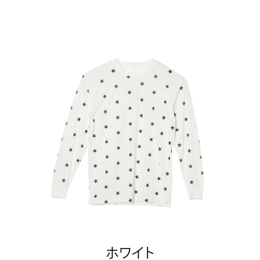 improves スター 総柄 プリント ロンT メンズ 星柄 Tシャツ 長袖