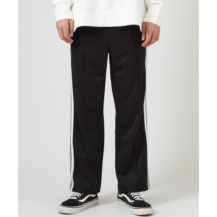 サイドライン ジャージ ワイドパンツ メンズ ラインパンツ ダンス トラックパンツ バギーパンツ イージーパンツ ブラック | improves | 07