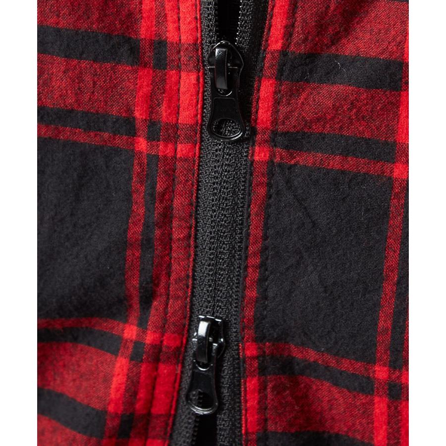 チェック マウンテンパーカー メンズ マウンテンパーカ 春 アウター ジャケット セットアップ可能 パーカー レッド | improves | 14