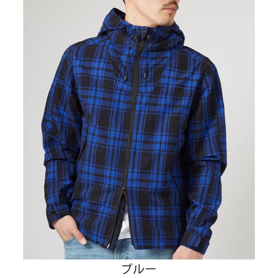 チェック マウンテンパーカー メンズ マウンテンパーカ 春 アウター ジャケット セットアップ可能 パーカー レッド | improves | 09