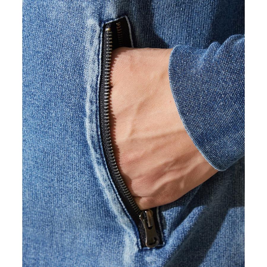 スウェットデニム ライン ジャージ ジャケット メンズ トラックジャケット 春 アウター セットアップ可能 ブルゾン | improves | 06