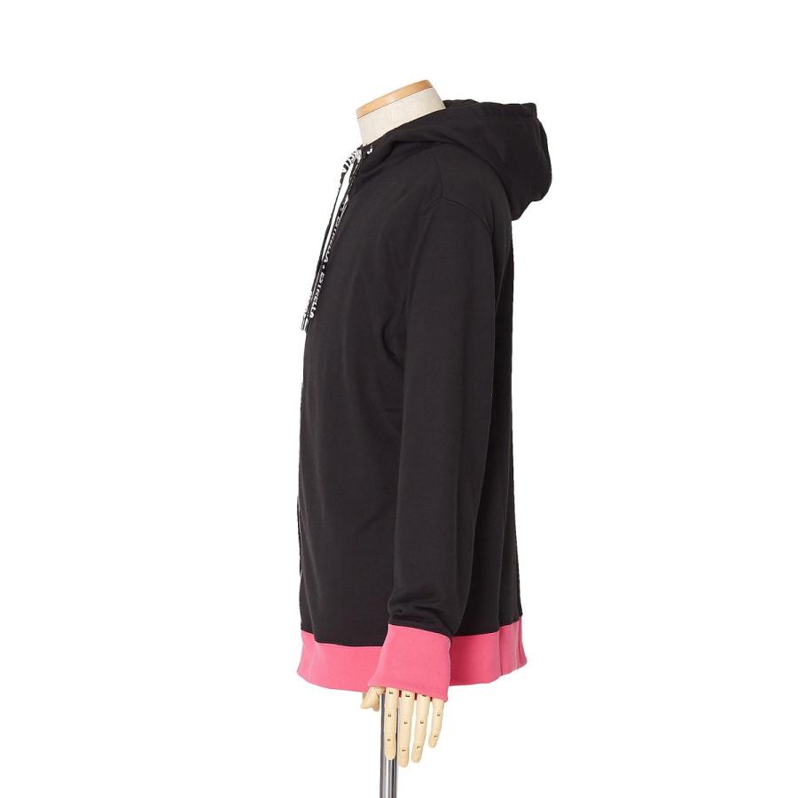 ネオンカラー パーカー メンズ ジップアップパーカー ジップパーカー スウェット セットアップ可能 黒 | improves | 07